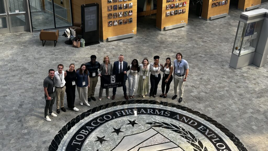 Students visiting the Bureau of Alcohol, Tobacco, Firearms and Explosives in DC