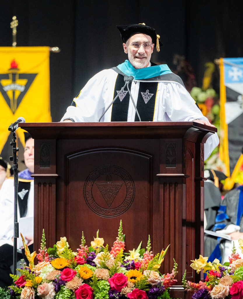 Arthur C. Brooks at Providence College Commencement, May 2024.
