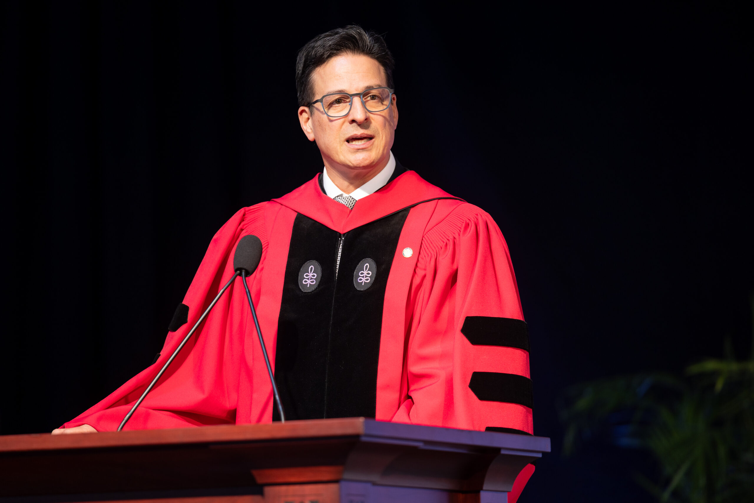 Academic Convocation keynote speaker Paolo G. Carozza, J.D., a professor of law and of political science at the University of Notre Dame.